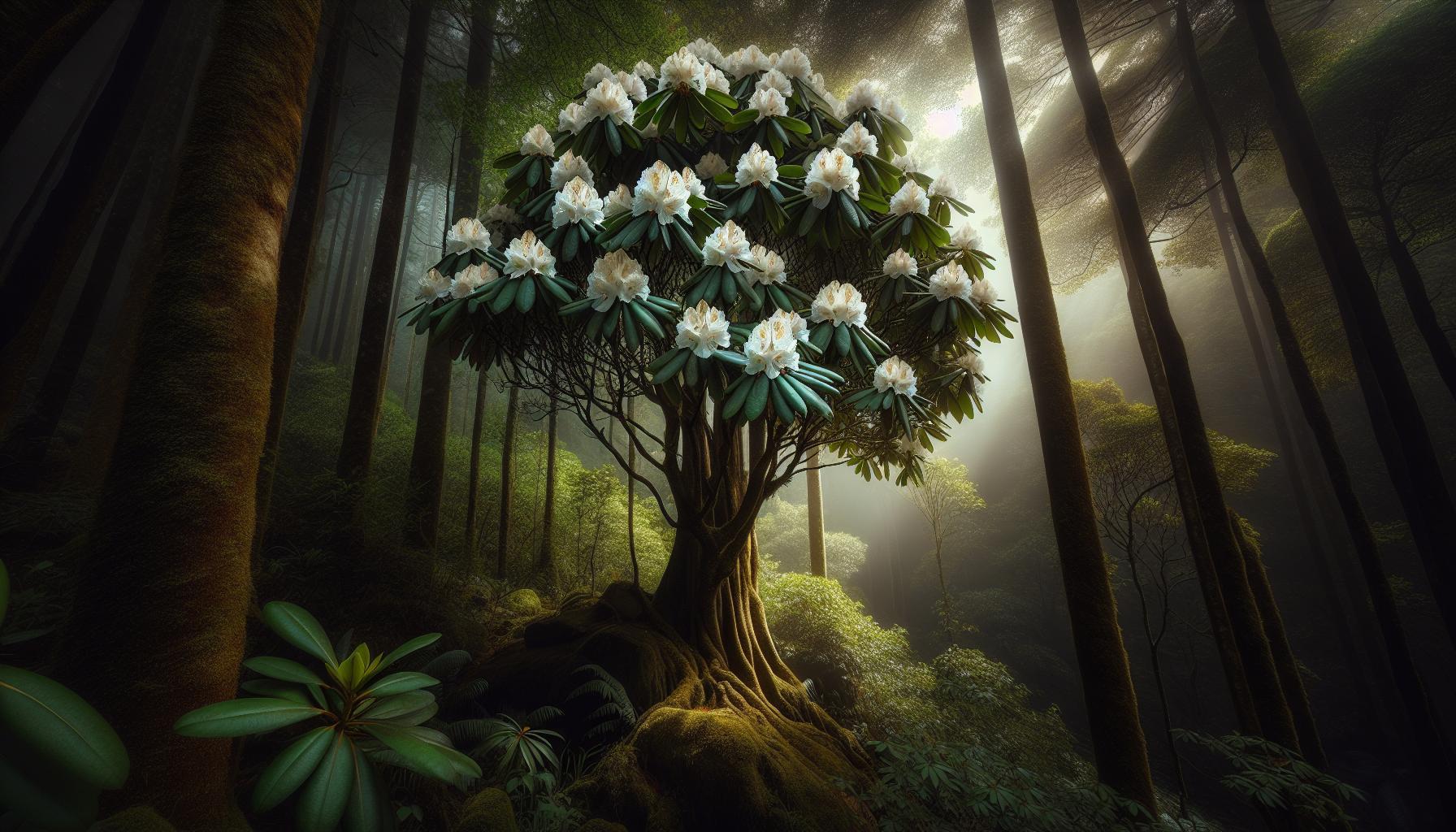 Rhododendron hybridum Cunningham's White: Krása rododendronu Cunningham's White 66 Rhododendron hybridum Cunningham’s White: Krása rododendronu Cunningham’s White